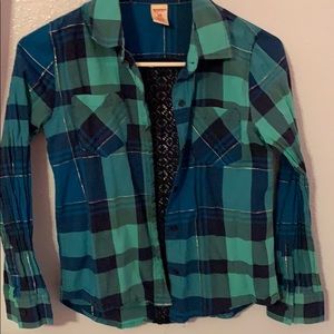 Flannel with lace strip